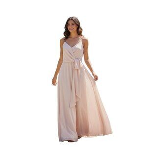 Jenny Yoo Womens Prom Bridal Gown Dusty Rose Built-in Bra Size 12